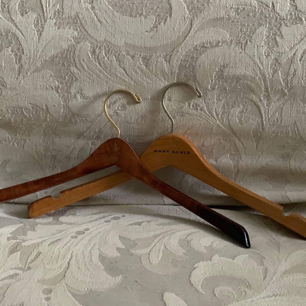 Vintage Polo & Mark Shale wood gloss hangers